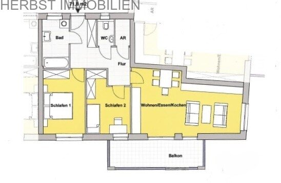 Grundriss Wohnung ca. 72 m² Grundriss Wohnung ca. 72 m²